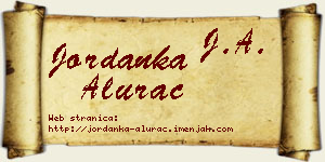 Jordanka Alurac vizit kartica